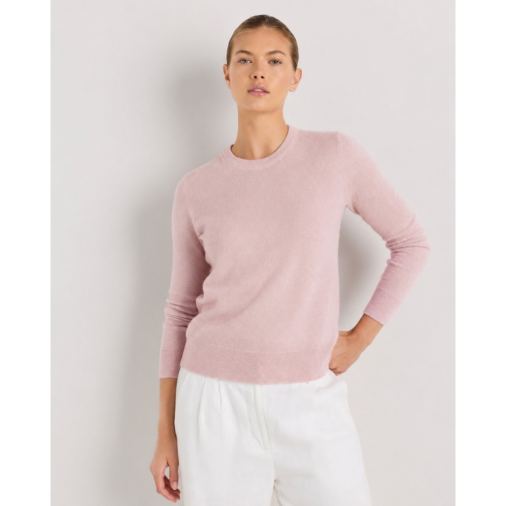 Quince Mongolian 100% Cashmere Crewneck Sweater Pink Classic Capsule Womens XS